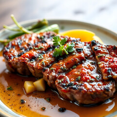 grilled beef steak