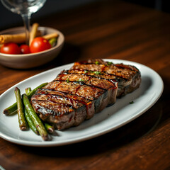grilled beef steak