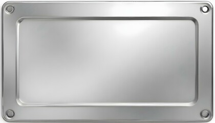 Obraz premium metal plate on a white background