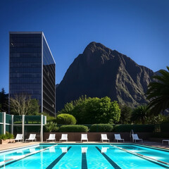 swimming pool in hotel