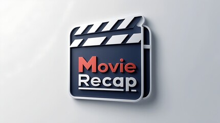 Naklejka premium Movie Recap Logo