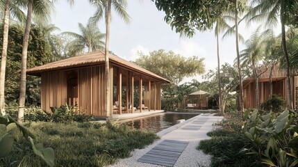 Naklejka premium Modern living room with clean, minimal design and natural light, embodying simplicity and elegance.