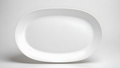white plate on a white background