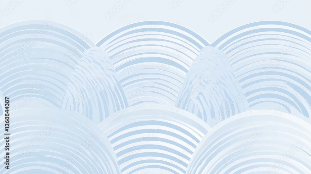 Aufkleber light powder blue seamless background featuring soft waves and delicate lines in a harmonious patter