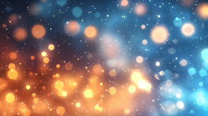 Fototapeta premium Festive bokeh lights, winter background, holiday design