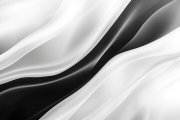 Obraz premium Elegant Monochrome Silk Fabric Waves Creating a Classy Abstract Background for Posters or Web and Presentation Designs