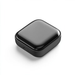 Compact black Bluetooth earbud case placed on a clean surface suitable for tech enthusiasts and music lovers