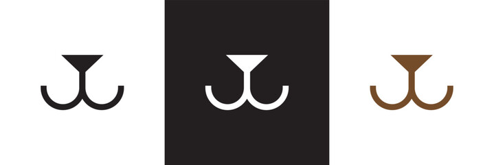 Dog nose icon.   isolated on white and black background. Vector illustration. EPS 10