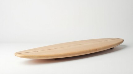 Fototapeta premium Sleek Wooden Board with Subtle Curve and Smooth Finish, Ideal for Modern Home Decor