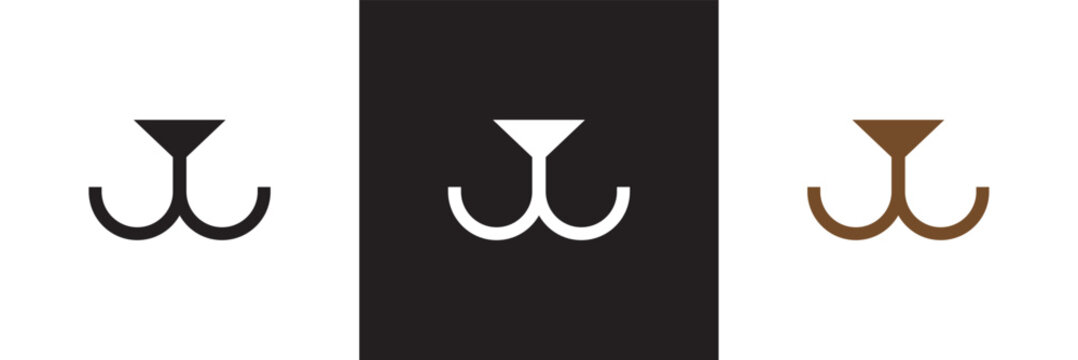 Dog nose icon.   isolated on white and black background. Vector illustration. EPS 10