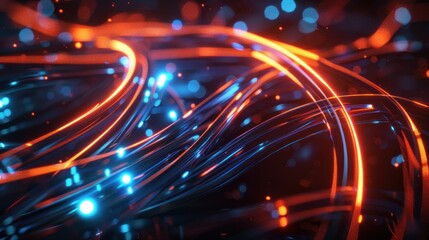 Abstract glowing lines