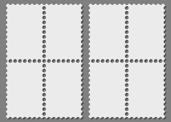 zwei Viererblöcke Briefmarken