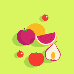 fruit vector art background green