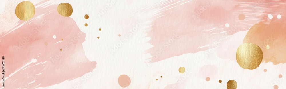Poster Soft pastel strokes create a calming and dynamic background with hints of gold embellishments for artistic expression