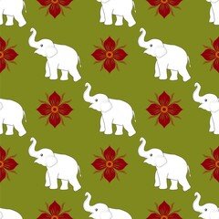 Obraz premium seamless background with elephant pattern 