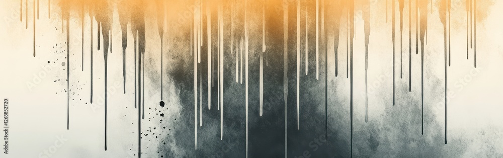 Poster soft pencil strokes create a gradient effect with a dripping appearance at the bottom of the composi