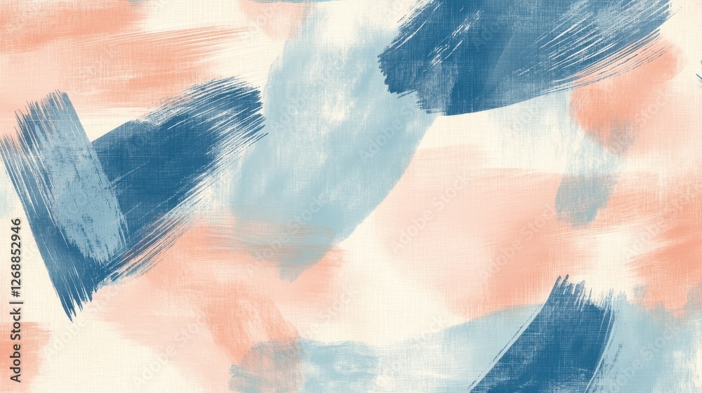 Poster Soft pencil strokes create muted abstract patterns in pastel colors on textured background