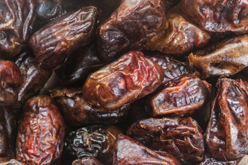 Pile of fresh dates.Tropical fruit.