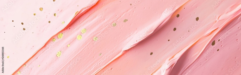 Aufkleber soft pastel peach strokes with gold specks create an elegant artistic backdrop ideal for creative pr
