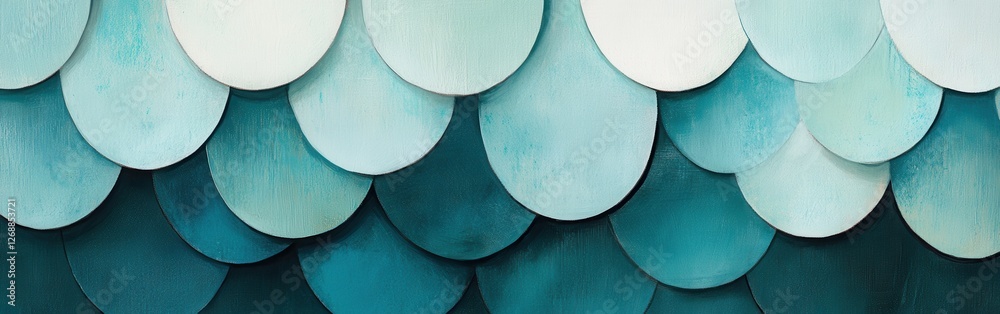 Poster muted half-circles created with smooth pencil strokes form a captivating abstract pattern in soothin