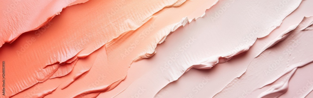 Fototapete smooth gradient design transitioning from soft coral to delicate pink shades with textured layers