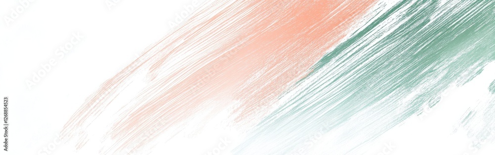 Poster Soft pencil strokes create a blend of colors on a minimalist white background for artistic expression
