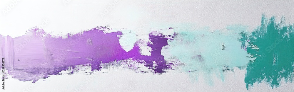 Poster elegant lavender and mint abstract design with torn blotches on a white background creating a serene