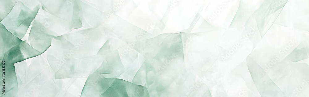 Poster Unique abstract monochromatic pattern featuring muted mint tones with dynamic texture and gentle gradients
