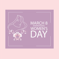 International Women's Day Celebration with Vibrant Colorful Design Featuring Floral Elements and Feminine Accents