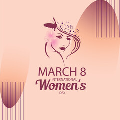 International Women's Day Poster with Butterfly and Floral Design for March 8