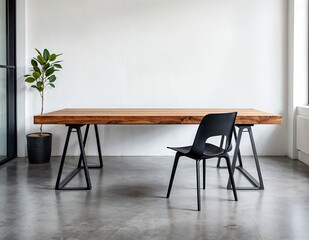 Industrial Interior Mockup, Modern Loft Style, Minimalist Urban Design, 3D Render