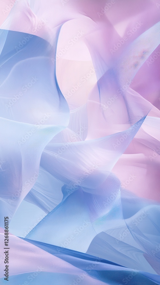 Fototapete minimalist geometric design featuring light in soft pastel colors with flowing shapes and gradients 