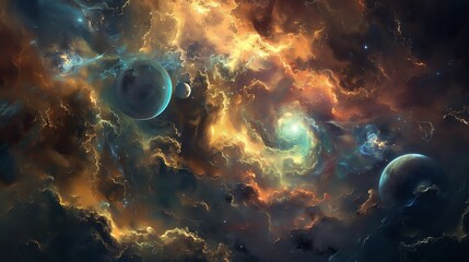 The image is a beautiful depiction of a nebula. The colors are vibrant and the details are amazing.