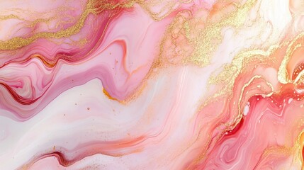 Abstract pink and gold marble texture background design