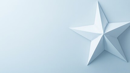 A Light Blue Background With A Single White Star