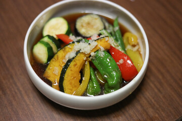 夏野菜の揚げびたし