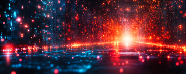 Fototapeta premium Futuristic Data Science and Cloud Computing Background with AI, Big Data Analytics, and Digital Transformation Concepts