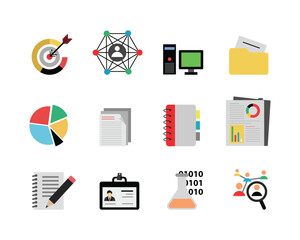 Arrow In Archery Target Stok, Creative and Elegant, Monitor CPU, folder File manager Icon, Testograf, Document , Agenda , Annual report , Notes Special Flat icon, Blank Id Card , Binary code Laborator