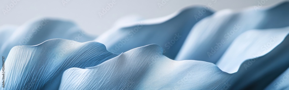 Aufkleber soft pencil strokes create gentle waves in blue fabric, showcasing intricate textures and gradients 