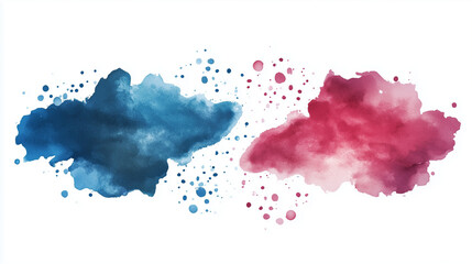 colorful ink splashes