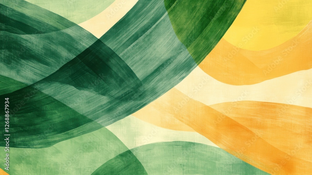 Fototapete smooth arcs in minimalist design showcase harmonious color contrast and fluidity in modern art compo