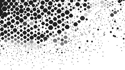 A striking abstract graphic featuring a dynamic array of monochrome dotted patterns. Perfect for backgrounds, posters, or digital design. Ideal for modern and minimalistic themes.