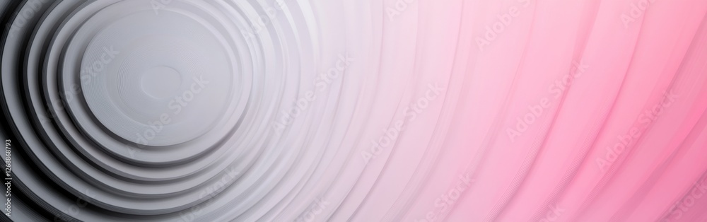 Aufkleber circular gradient blending gray to pink creates a smooth transition with rippling effect, ideal for 