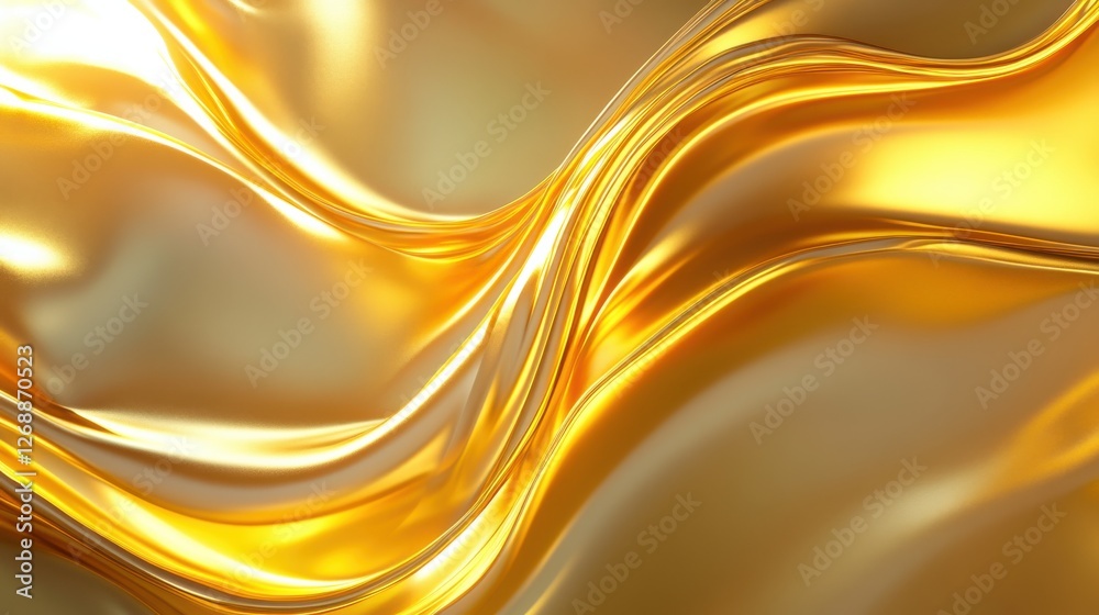 Aufkleber Beautiful swirling golden textures create a rich and vibrant backdrop suitable for various design projects