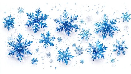 A snowflake is shown in the center of the image