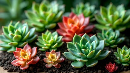 Obraz premium Vibrant Succulent Arrangement
