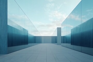 Modern Architecture Glass Facade Building
