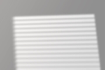 Shadow of the window on a gray background. Horizontal orientation, 3D rendering, overlay effect for photo