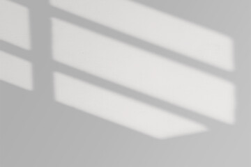 Shadow of the window on a gray background. Horizontal orientation, 3D rendering, overlay effect for photo