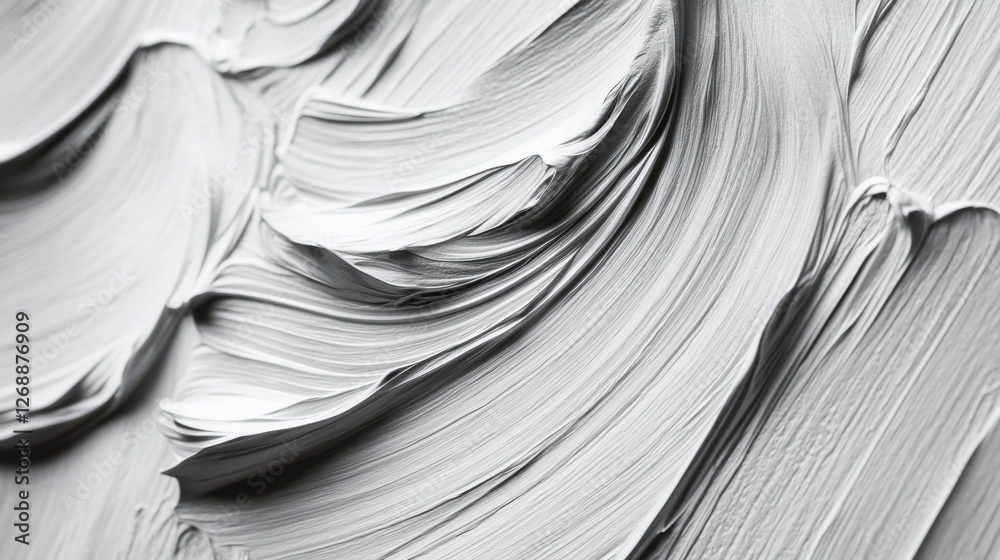 Poster Textured light gray background with swirls and lines creates a soothing monochromatic effect for creative projects